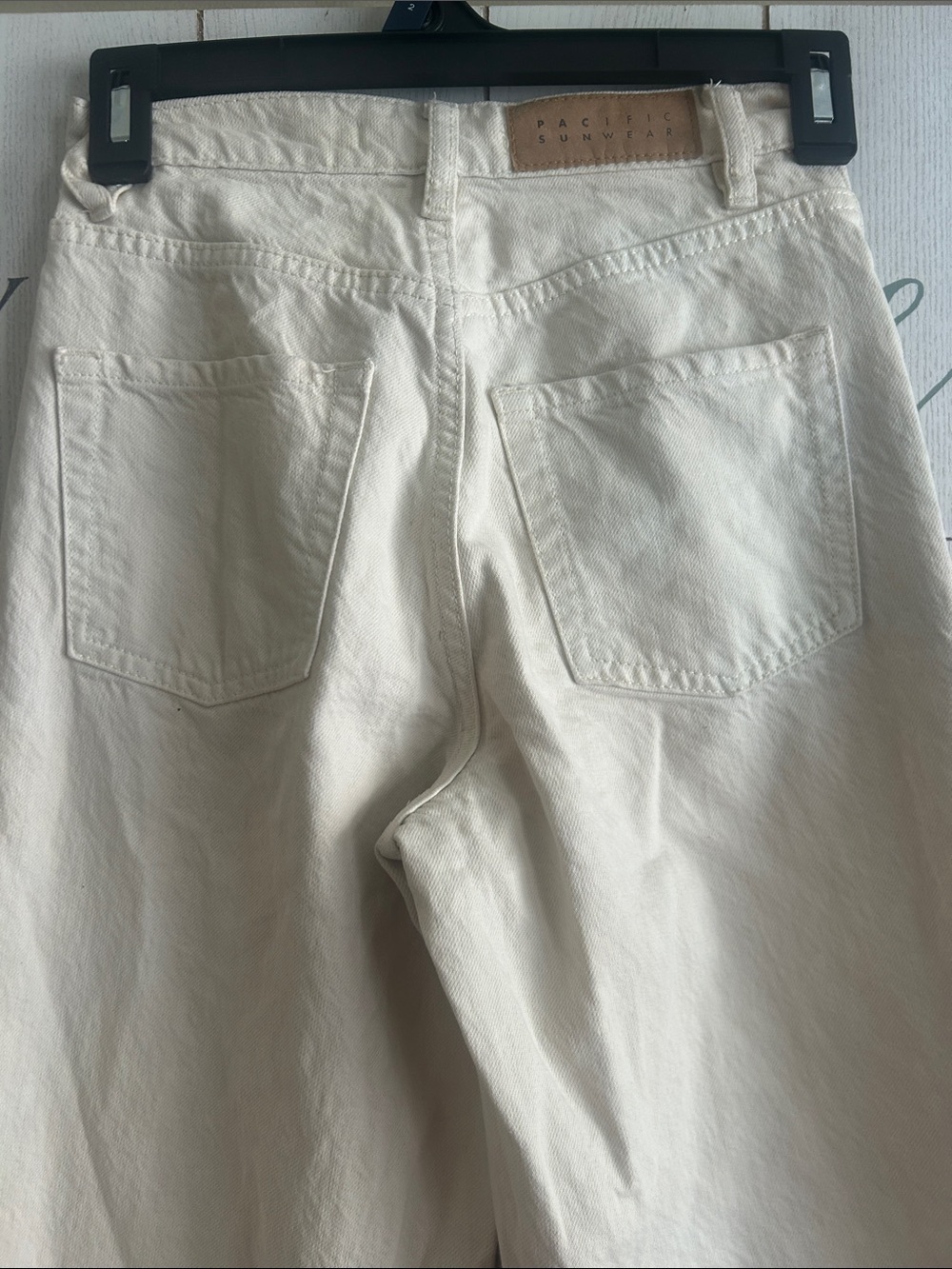 PacSun Cream 5 button Wide-Leg Jeans - High Rise size 23 - Picture 6 of 7
